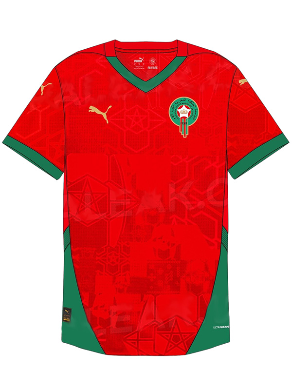 Morocco maglia da casa uniforme da calcio per adulti maglia sportiva da uomo con maglie da calcio 2024-2025